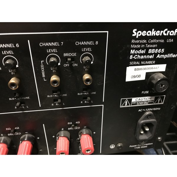 Speakercraft BB865 multi channel power amplifier multichannel/home theater Power Amplifiers