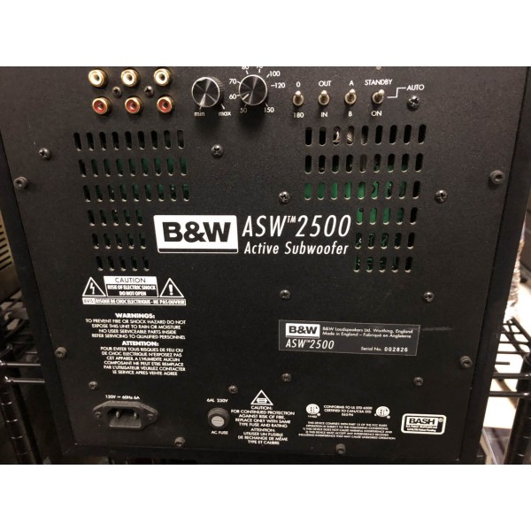 B&w asw shop 2500 subwoofer